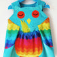 Owl Dress, Aqua Front