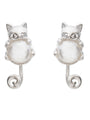 Cat Pearl Earrings, Jewelry for Girls
