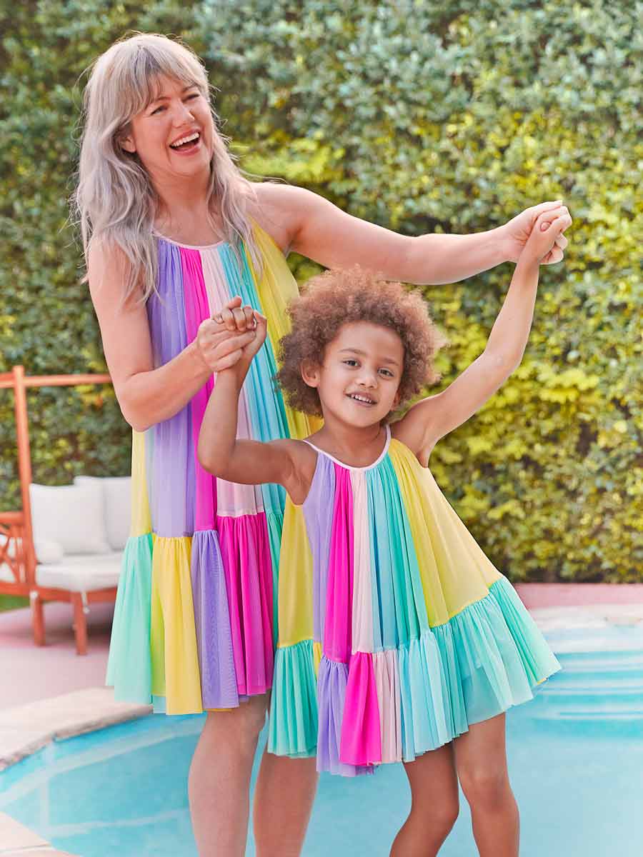 Mesh hotsell rainbow dress