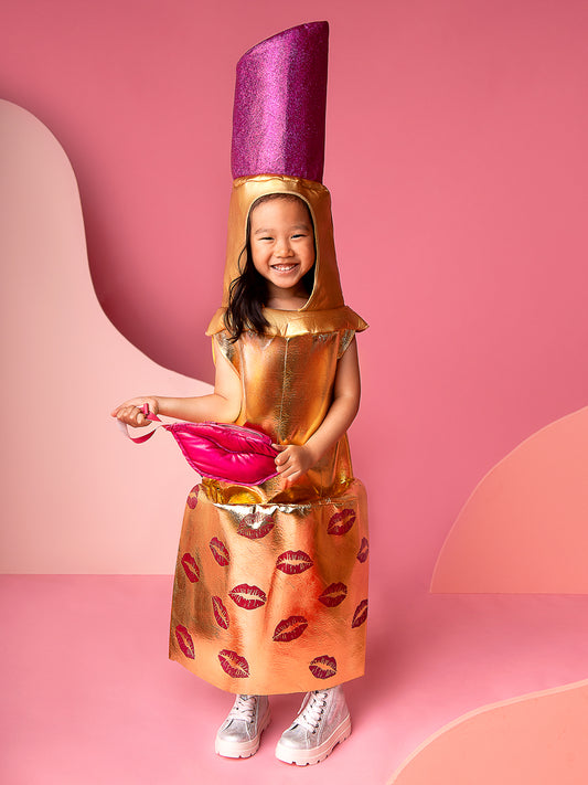 Lipstick Costume and Lips Purse for Kids