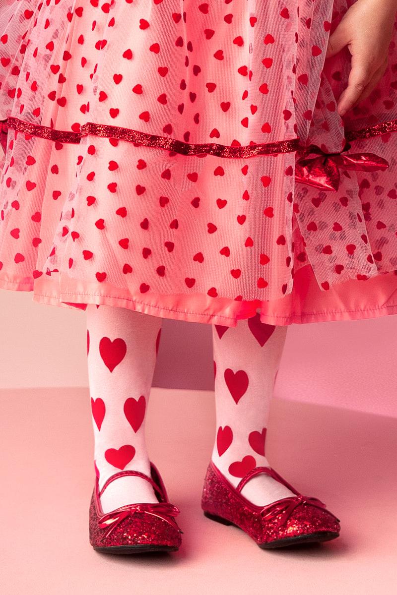 Love Heart Tights for Girls