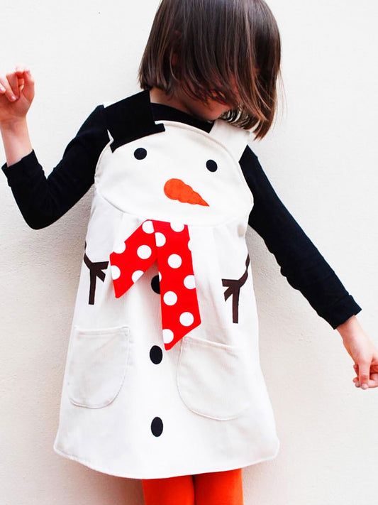 Snowman Holiday Dress for Girls