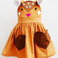 Cute Deer Pinafore Dress for Girls