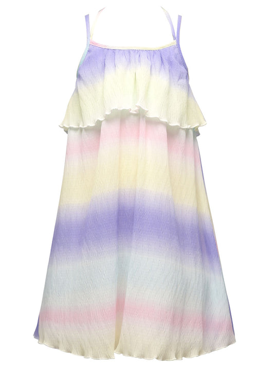Ombre Stripe A-Line Dress for Girls