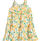 Lemon Yellow Floral Dress for Girls