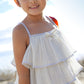 Ivory Tiered Summer Dress For Girls