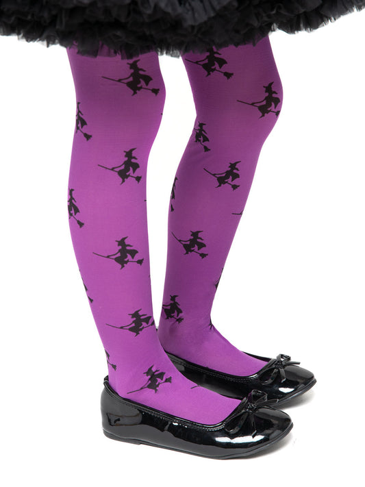 Purple Witch Tights for Girls