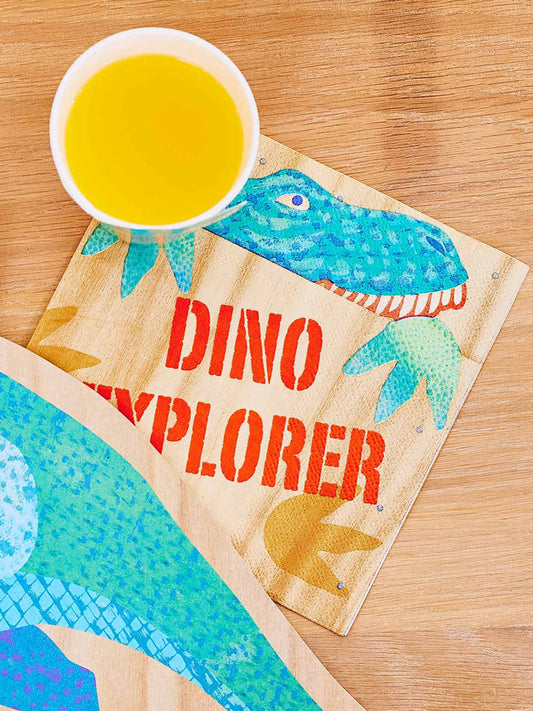 Dino Explorer Paper Party Napkins (x16)
