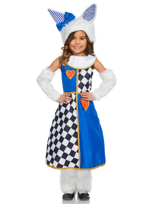 White Rabbit Wonderland Costume for Girls