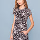 Leopard Print Glitter Star Dress for Girls