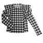 Houndstooth Ruffle Sleeve Top for Girls