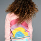 Faux Fur Rainbow-back Bomber Jacket for Girls
