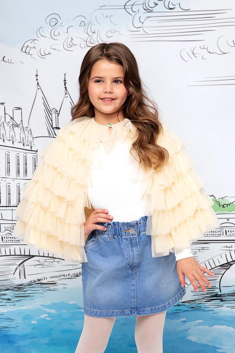 Gold Ruffle Cape for Girls-Chasing Fireflies