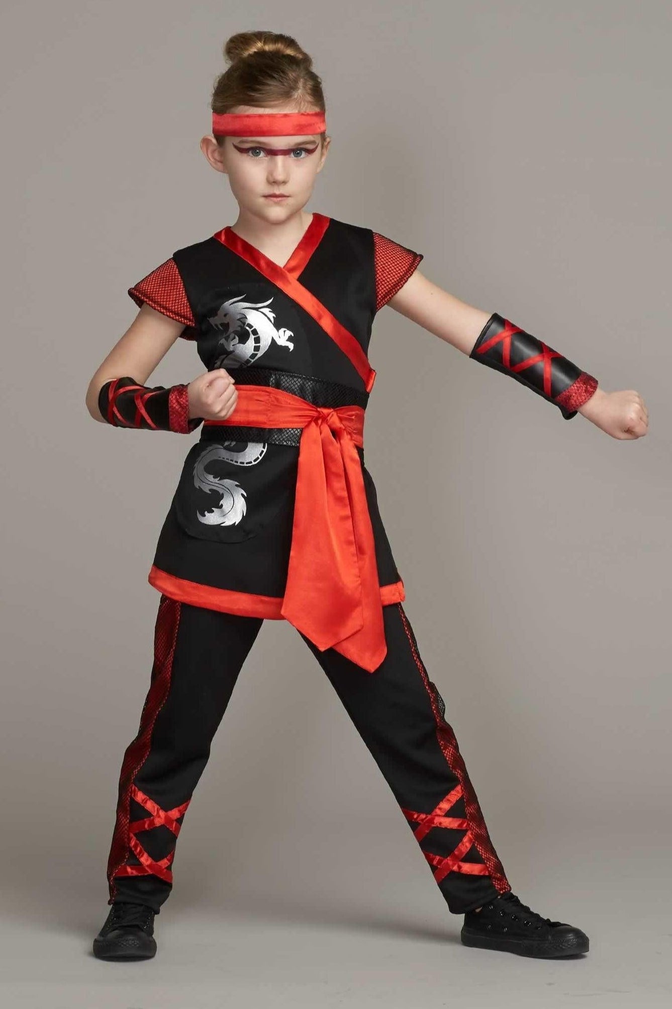 Red Ninja Costume For Girls-Chasing Fireflies