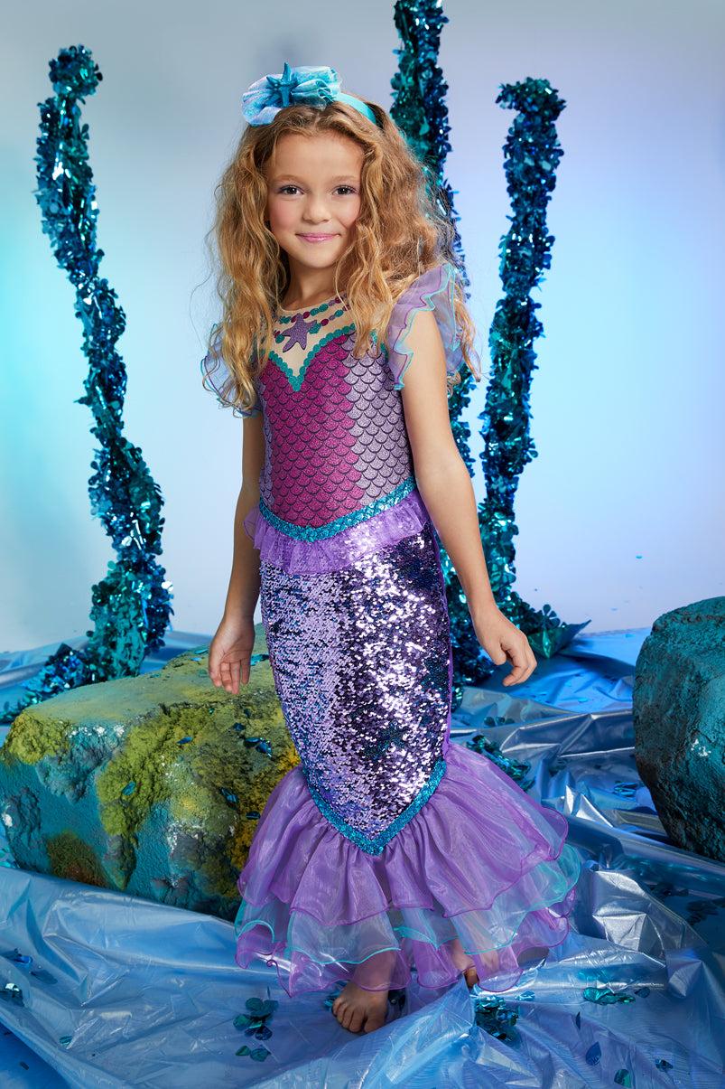 Sequin Mermaid Costume for Girls-Chasing Fireflies