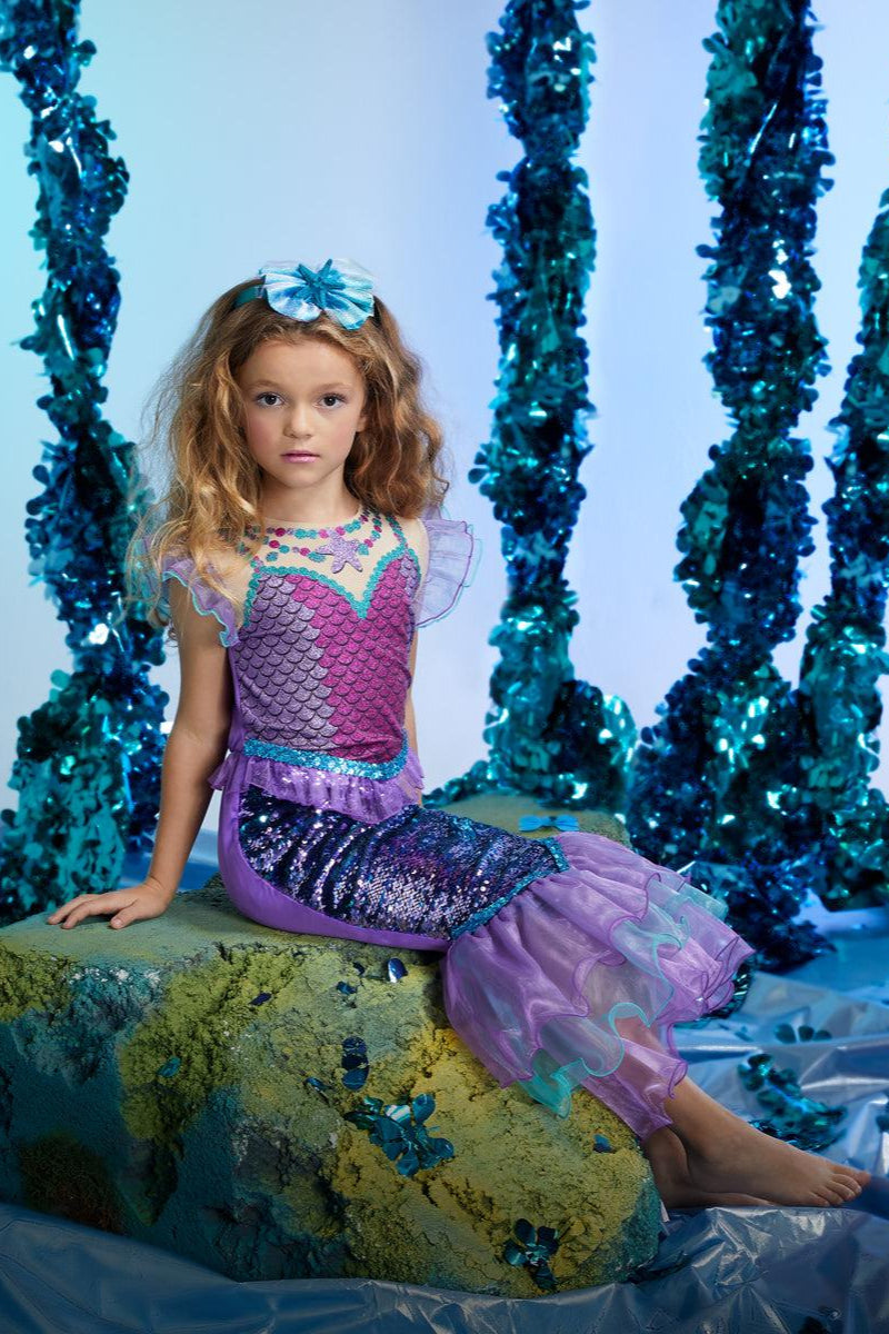 Sequin Mermaid Costume for Girls-Chasing Fireflies