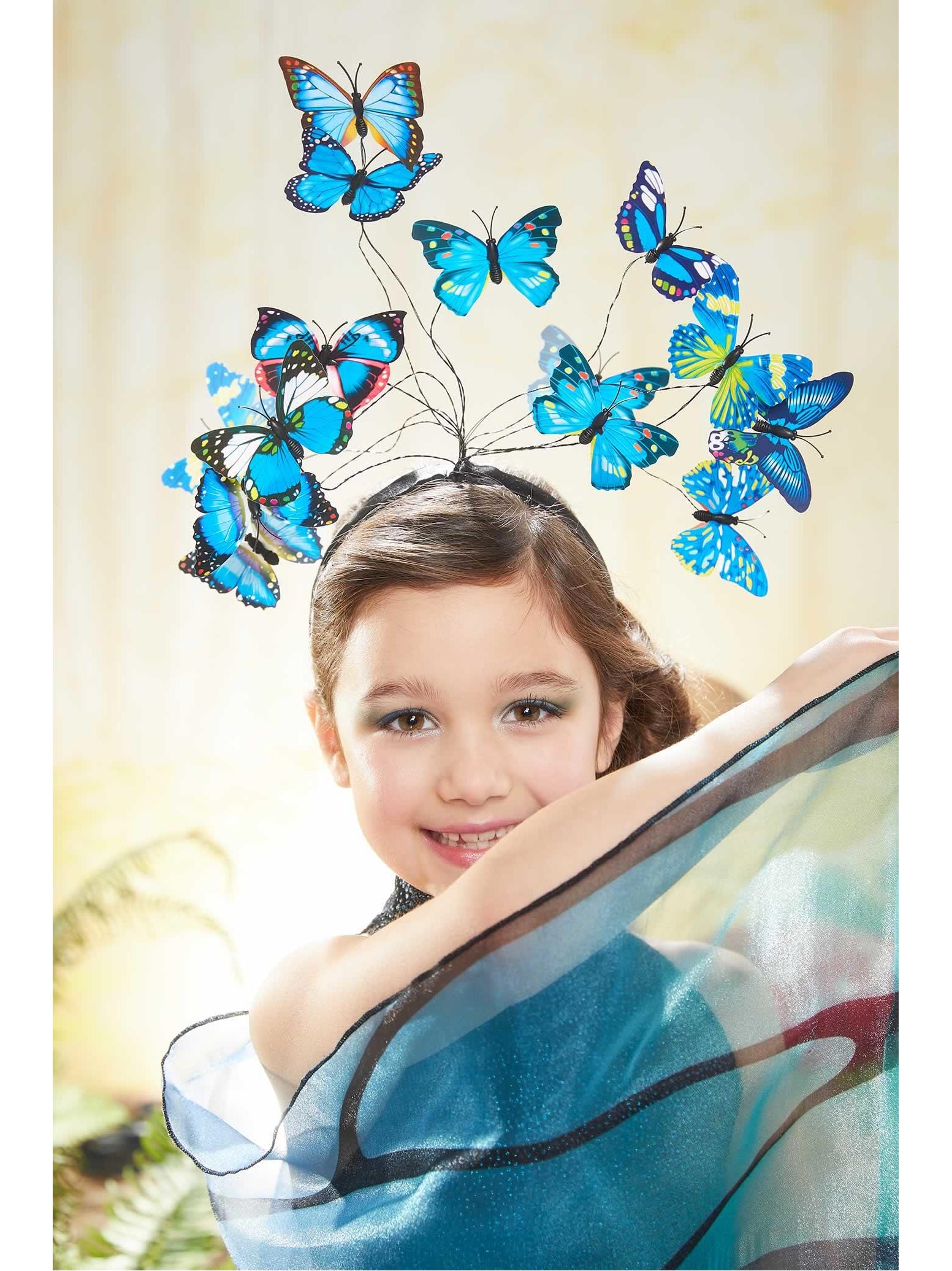Blue Butterfly Costume for Girls  blu alt3