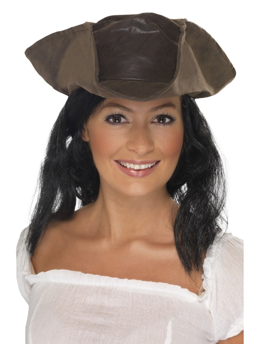 Leather Look Pirate Hat