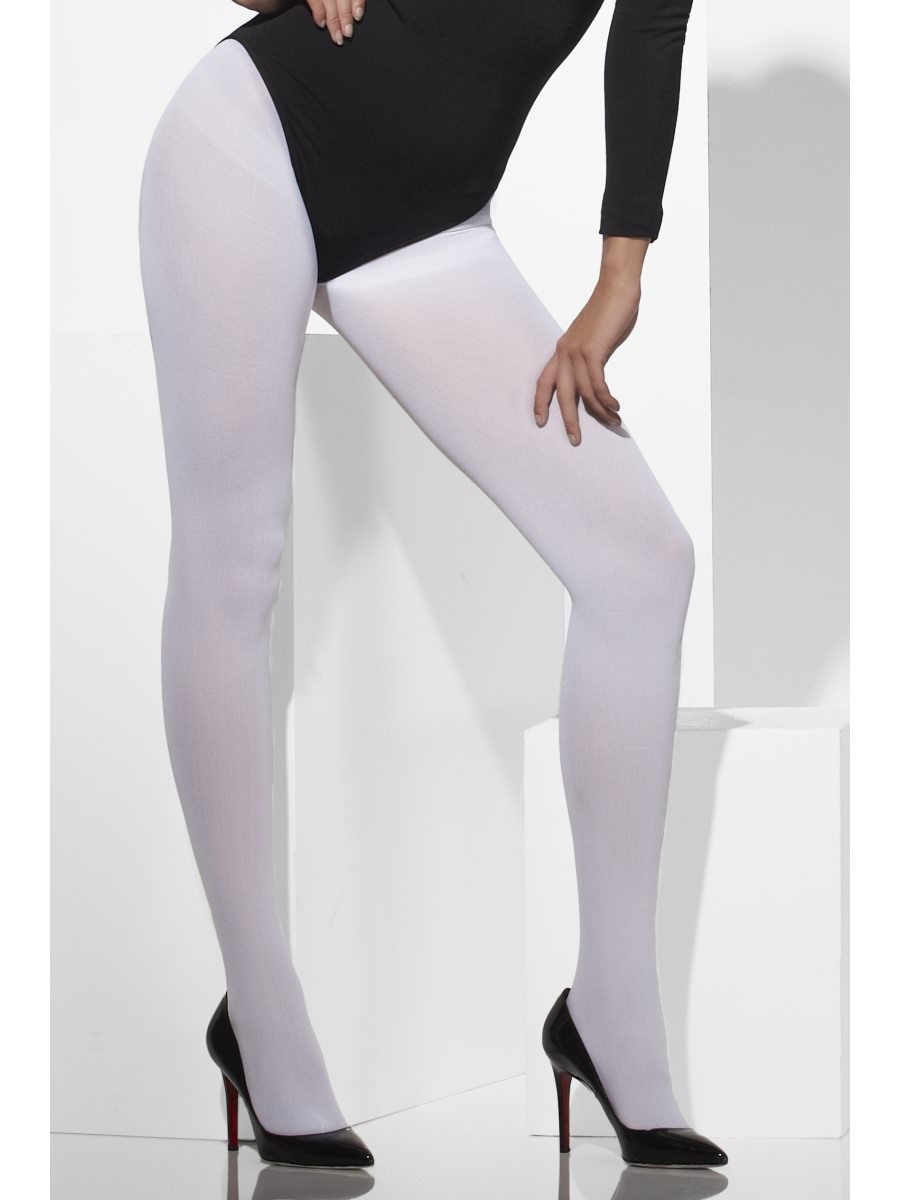 White Opaque Tights for Adults