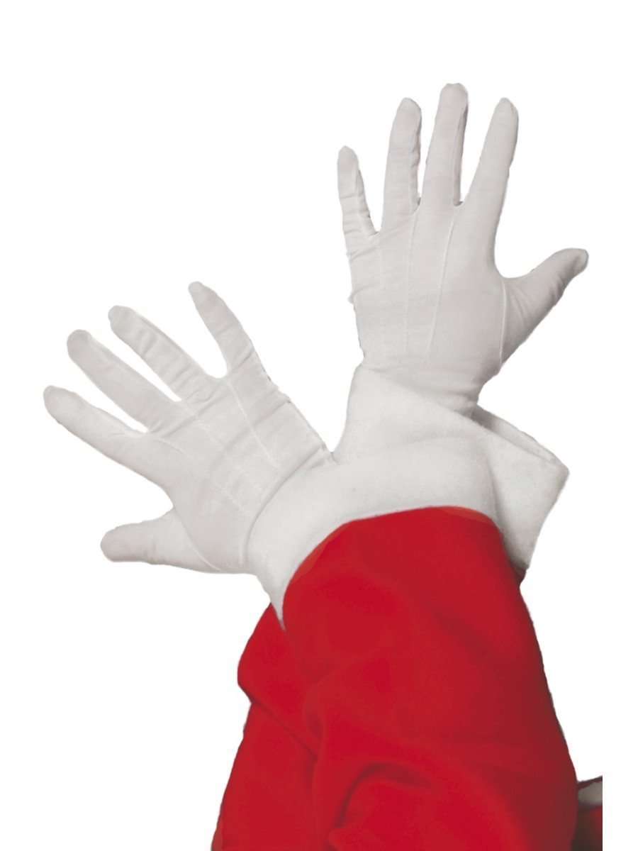 Santa Gloves, White