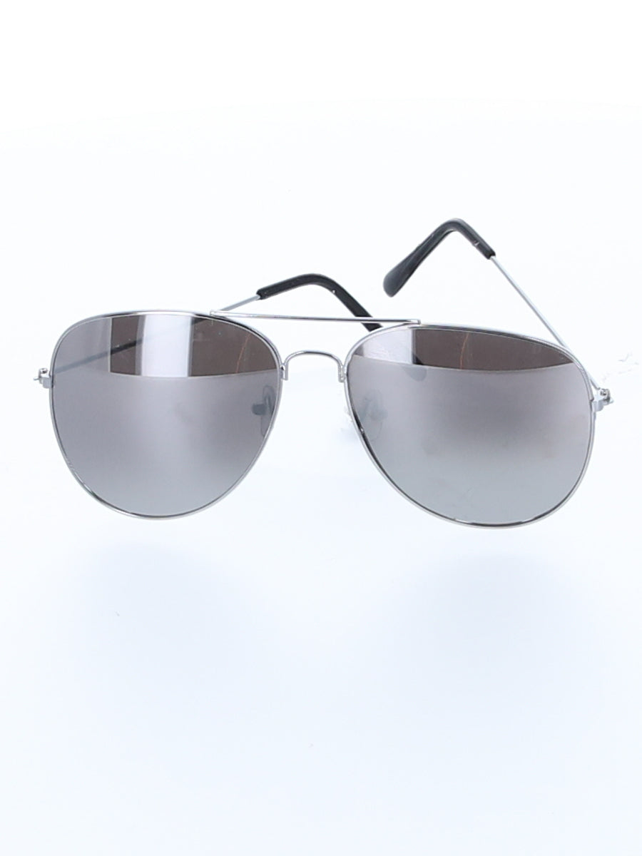 Aviator Sunglasses, Silver Mirror