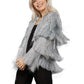 Silver Tinsel Party Jacket for Adults