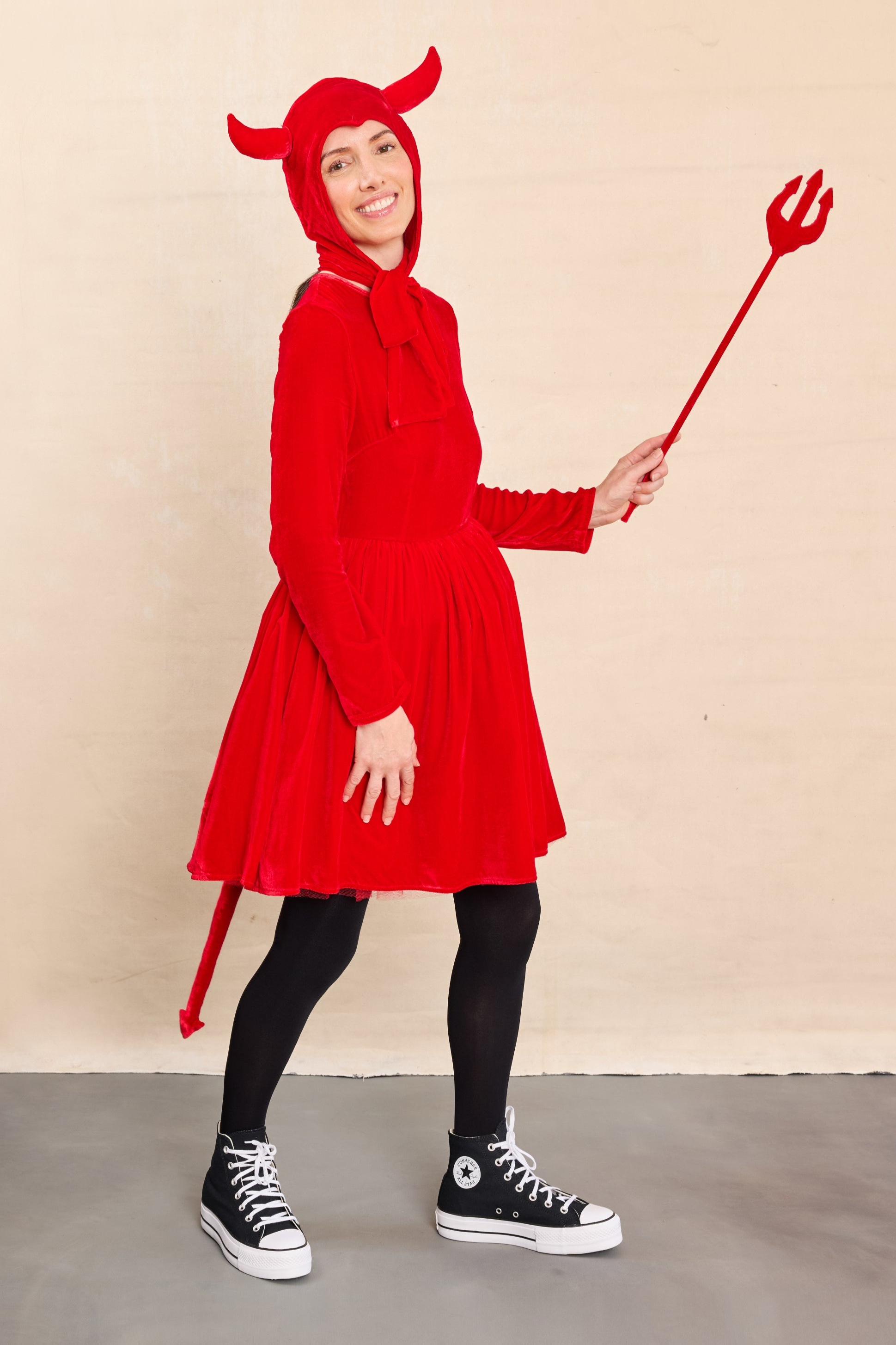 red dress devil costume Red Velvet Dress for Women