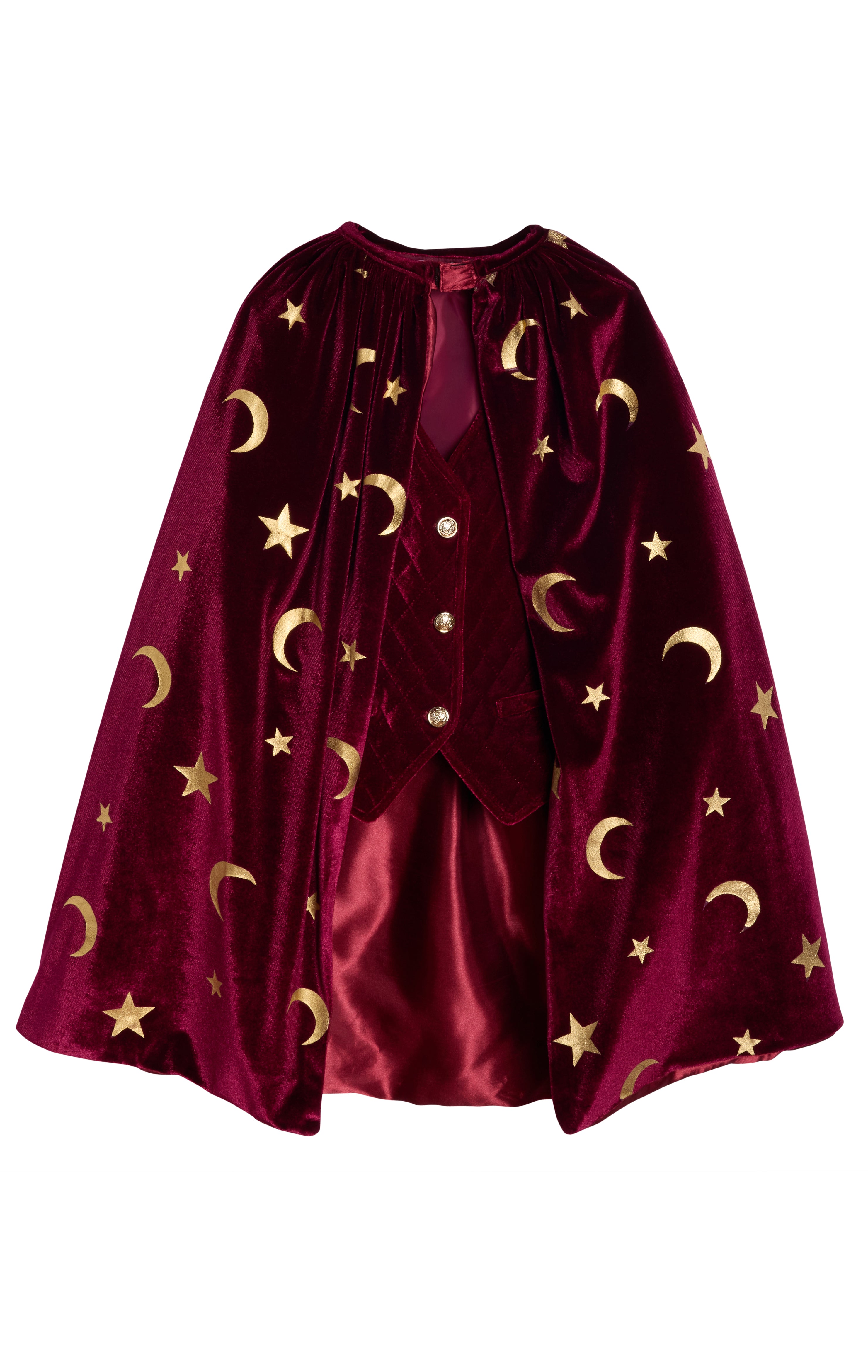 Burgundy Magician Cape for Kids