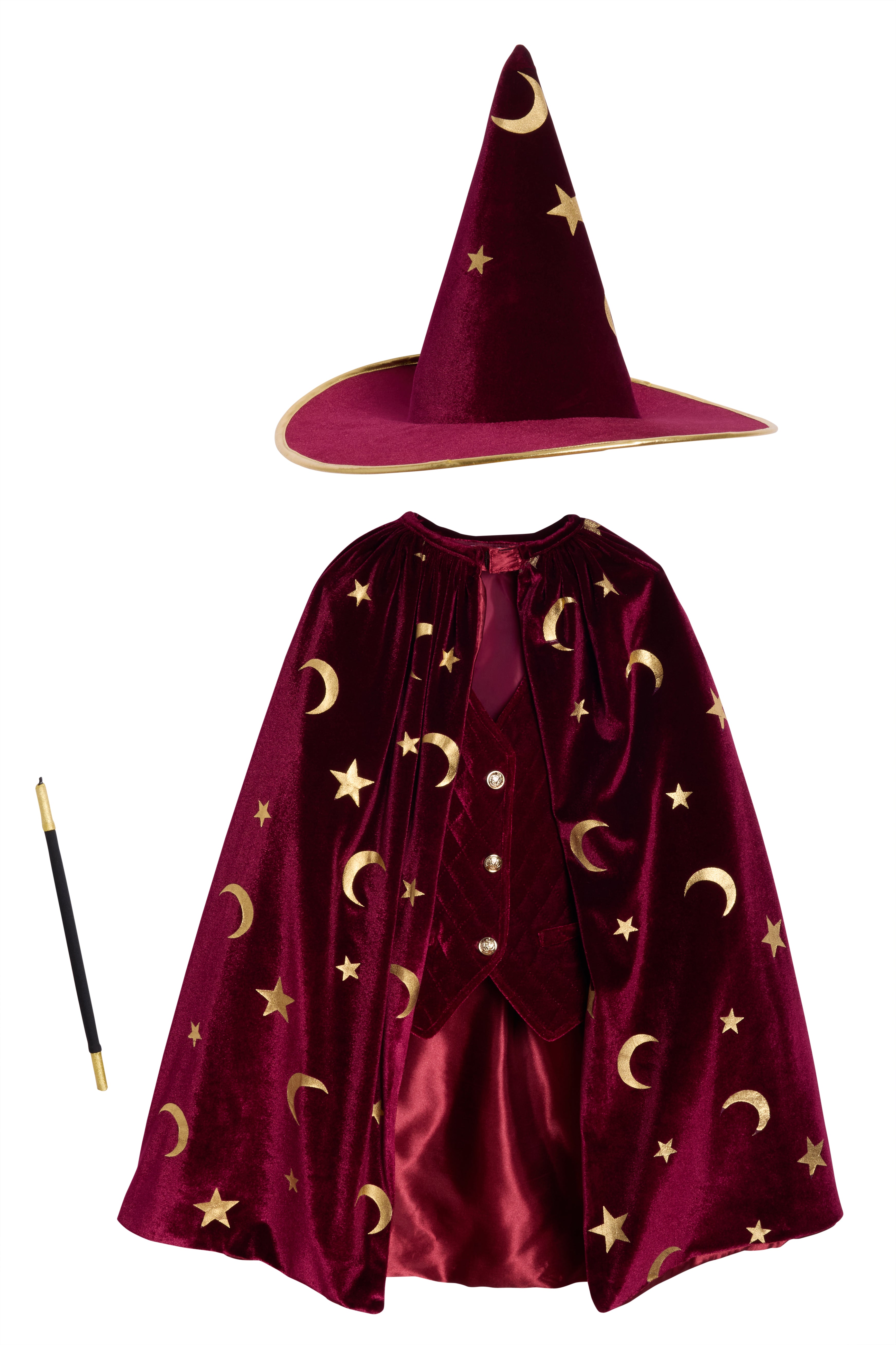 Burgundy Magician Costume Set for Kids-Chasing Fireflies