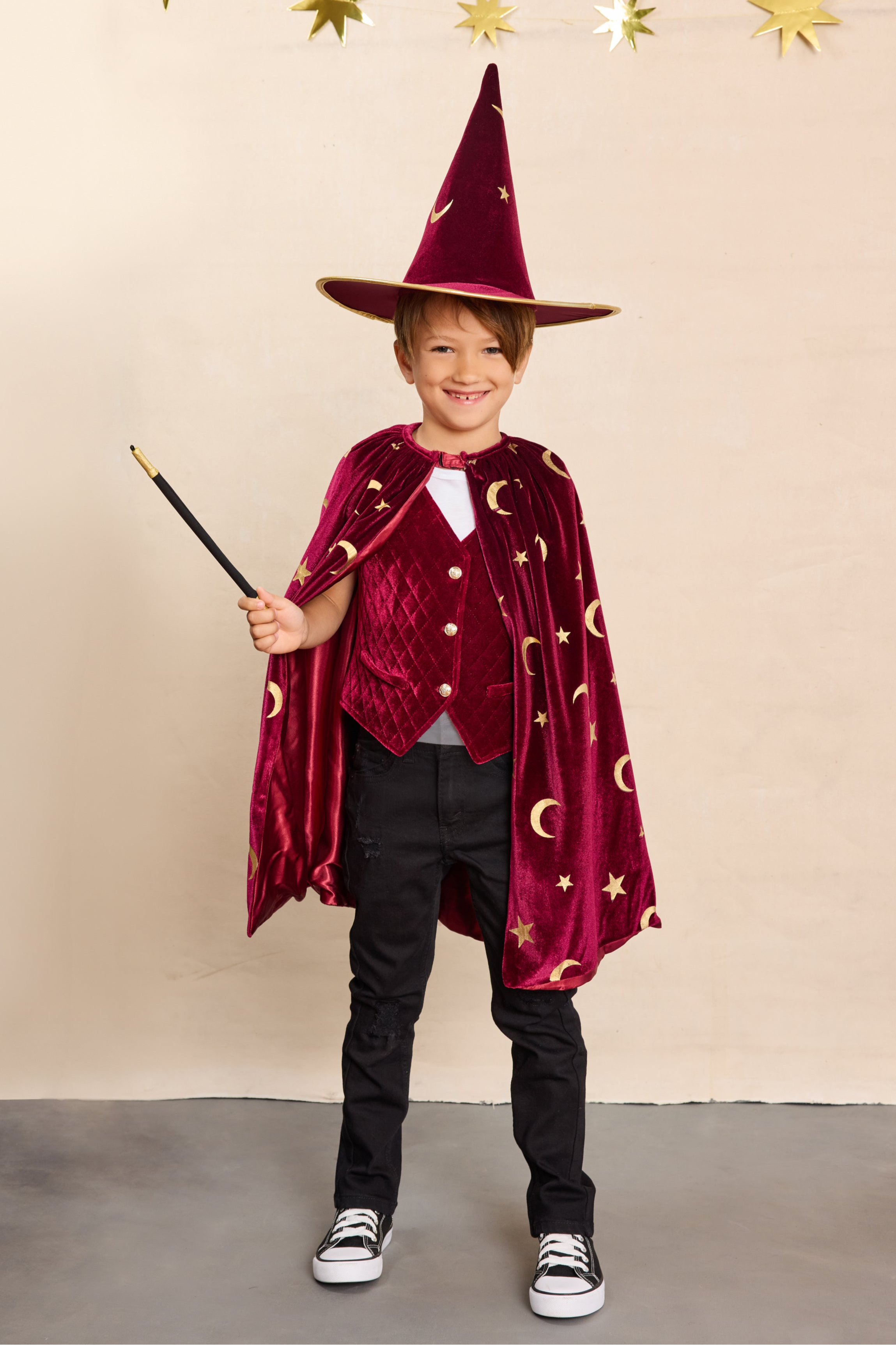 Burgundy Magician Costume Set for Boys - Chasing Fireflies