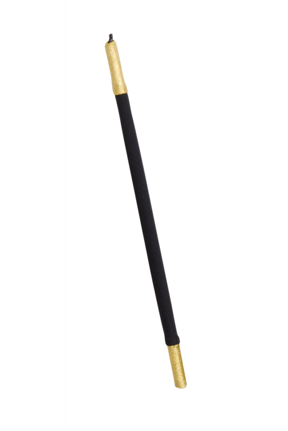Black and gold magic wand on a white background