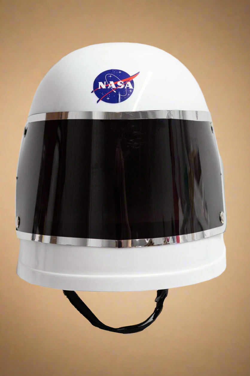 Space helmet with NASA logo on a white background