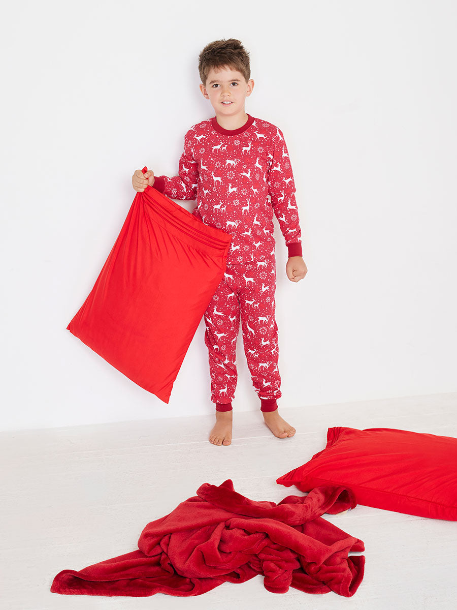 Kids Holiday Red Deer Pajamas