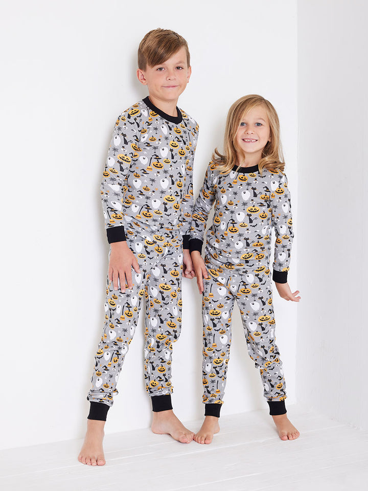 Kids Trick or Treat Long John Pajamas