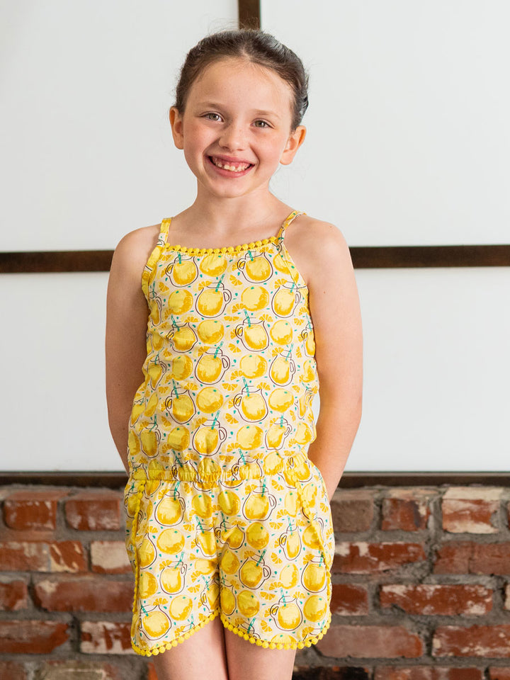 Novia Lemonade Romper for Girls