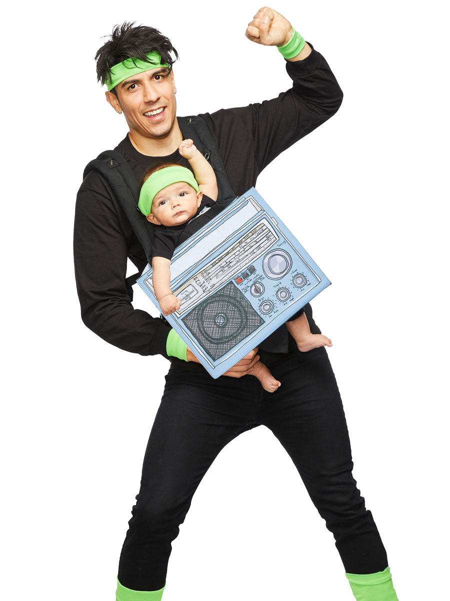 Gym Instructor & Boombox Baby Carrier Costume