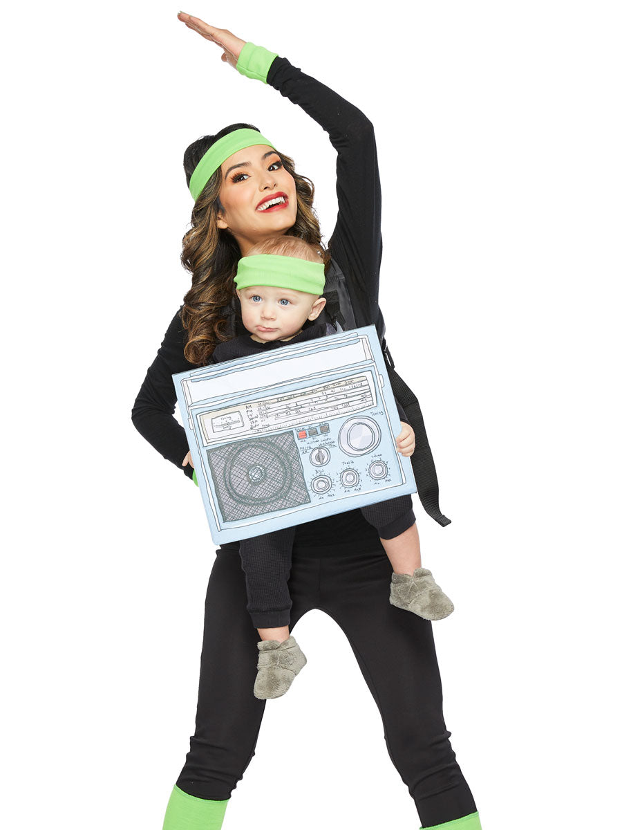 Gym Instructor & Boombox Baby Carrier Costume