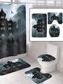 Haunted House 4 piece Halloween Decor Bathroom Set