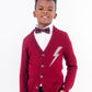 Burgundy Dots Bow Tie