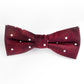 Burgundy Dots Bow Tie
