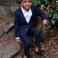 Boys Navy Blue Two-Piece Mod Suit