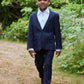 Boys Navy Blue Two-Piece Mod Suit
