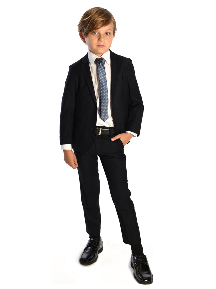 Boys Navy Blue Two-Piece Mod Suit