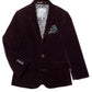 Boys Merlot Velvet Suit Blazer