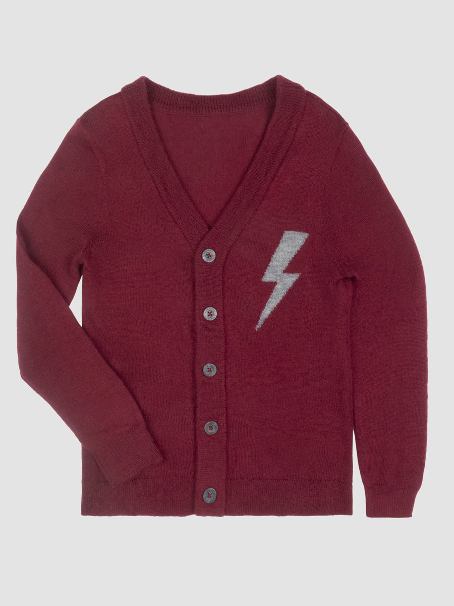 Boys Maroon Obi Cardigan