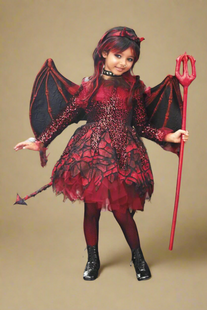 Punk Devil Costume For Girls