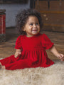 Noella Red Velvet Organza 2-Piece Set