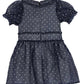 Majesty Blue Organza & Sparkling Knit Dress
