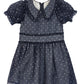 Majesty Blue Organza & Sparkling Knit Dress