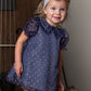 Majesty Blue Organza & Sparkling Knit Dress for Toddlers